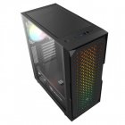Nfortec Surtur Cristal Templado USB 3.0 ARGB Negra