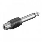 Goobay Adaptador Audio Mono RCA a Jack 6.35mm Negro