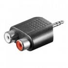 Goobay Adaptador Audio Estéreo 2xRCA a Jack 3.5mm Negro Goobay Adaptador Audio Estéreo 2xRCA a Jack 3.5mm Negro
