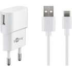 Goobay Cargador USB Tipo C 1A 1m Blanco