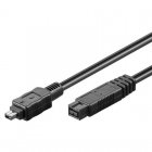 Goobay Cable FireWire 800 9-Pin a FireWire 400 4-Pin Macho/Macho 1.8m Negro