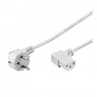 Goobay Cable de Alimentación para CPU Acodado CEE7/C13 2m Blanco