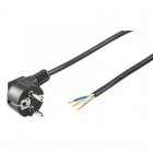 Goobay Cable de Alimentación Eléctrico CEE7 Tipo F a Bornes 3x0.75mm 1.5m Negro
