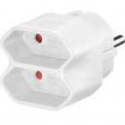 Goobay Adaptador Doble Enchufes Europeos Blanco Goobay Adaptador Doble Enchufes Europeos Blanco