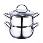 Bergner Gourmet Set Vaporera 3 Piezas 18cm Acero Inoxidable