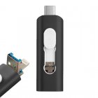 Cool 3 em 1 32GB Lightning / Tipo-C / Micro-USB Preto