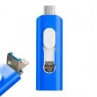 Cool 3 em 1 64GB Lightning / Tipo-C / Micro-USB Azul