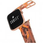 Suritt Sport Camo Correa de Silicona Naranja con Adaptadores Dorados para Apple Watch 38/40mm