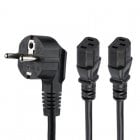 StarTech Cable de Alimentación Schuko CEE7 a 2xC13 2m