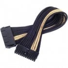 SilverStone PP07-MBBG Cable Extensor de Alimentación 24 Pin Macho/Hembra 30cm Negro/Oro SilverStone PP07-MBBG Cable Extensor de Alimentación 24 Pin Macho/Hembra 30cm Negro/Oro