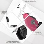 HomCom Bicicleta Estática Plegable Rosa