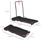HomCom Cinta de Correr Plegable Negra/Roja