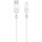 Just Green Cable Ecológico Lightning a USB-A Macho/Macho 1.2m Blanco