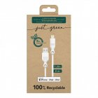 Just Green Cable Ecológico Lightning a USB-A Macho/Macho 1.2m Blanco