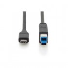 Digitus Cable USB-C a USB-B Macho/Macho1.8m Negro