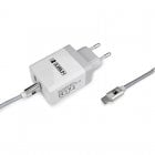Subblim Cargador de Pared USB 2.4A + Cable USB-C Blanco