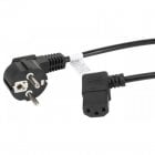Lanberg Cable de Extensión Acodado CEE 7/7 a IEC 320 C13 Macho/Hembra 1.8m VDE Negro