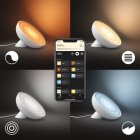 Philips Hue Pack Bloom Lámpara de Mesa Inteligente RGB Blanca +  Puente de Conexión