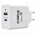 Welly Enjoy It WY11100 Cargador Dos Puertos USB/USB-C Blanco