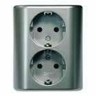 Simon Brico Base Enchufe de Pared Doble Empotrable Gris Simon Brico Base Enchufe de Pared Doble Empotrable Gris