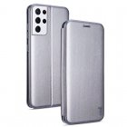 Cool Funda Flip Cover Elegance Plata para Samsung Galaxy S21 Ultra