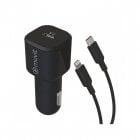 Muvit Cargador de Coche USB-C 20W + Cable USB-C a Lightning Macho/Macho 1m Negro