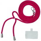 Cool Cordón Colgante Universal Fucsia Con Tarjeta para Smartphone