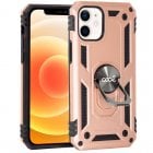 Cool Funda Hard Rose Gold con Anilla para iPhone 12 Mini