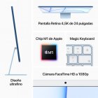Apple iMac Apple M1/8GB/256GB SSD/24" 4.5K Retina Azul