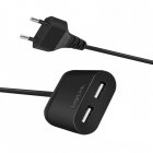 LogiLink PA0255 Cargador Doble USB 12W Negro