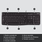 Logitech K120 Teclado con Cable USB Negro