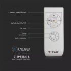 V-Tac 7917 Ventilador de Techo con Luz LED y Mando 60W Blanco