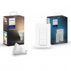 Philips Hue Pack White Ambiance Bombilla LED GU10 5W Blanca + Interruptor Atenuador Inalámbrico V2