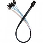 Silverstone Cable Interno 36 Pines a 4xSATA 7 Pines + Cable de Banda Lateral 50cm Blanco/Azul Silverstone Cable Interno 36 Pines a 4xSATA 7 Pines + Cable de Banda Lateral 50cm Blanco/Azul