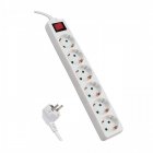 Extrastar Regleta 6 Tomas Schuko 3m Blanco Extrastar Regleta 6 Tomas Schuko 3m Blanco