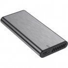 Aisens Ultra Data Caja Externa para Disco Duro SSD M.2 SATA USB-C 3.1 Gris