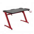 HomCom Mesa Gaming 122x66x76cm Negra/Roja