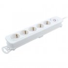 TM Electron Regleta 5 Tomas con Protección Blanco TM Electron Regleta 5 Tomas con Protección Blanco