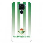 Funda Licencia Oficial Real Betis Balompié Fondo Rayas Verdiblancas para Xiaomi Redmi Note 9