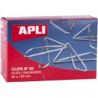 Apli Caja 25 Clips Mariposa Nro 20 Plata