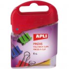 Apli Pack 6 Pinzas Sujetapapeles Abatibles Colores Surtidos