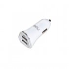 DCU Cargador Mechero de Coche con Indicador LED de Conexión 2x USB Blanco Titanio