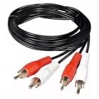 Equip Cable Audio 2x RCA Macho a 2x RCA Macho 2.5M Negro Equip Cable Audio 2x RCA Macho a 2x RCA Macho 2.5M Negro