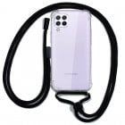 Cool Funda Transparente con Cordón Negro para Samsung Galaxy A22 4G