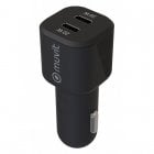 Muvit Cargador de Coche 2x USB-C PD 20W Negro
