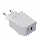 Muvit Cargador de Carga Rápida USB 18W +1 USB-C 20W Blanco