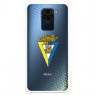 Funda Licencia Oficial del Cádiz CF Escudo Transparente para Xiaomi Redmi Note 9