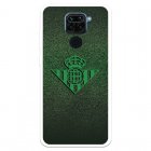 Funda Licencia Oficial Real Betis Balompié Escudo Verde Fondo Trama para Xiaomi Redmi Note 9