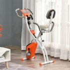 HomCom Bicicleta Estática Plegable 2 en 1 Naranja