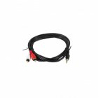 SilverHT Cable 2x RCA a Jack 3,5mm 2m Negro SilverHT Cable 2x RCA a Jack 3,5mm 2m Negro